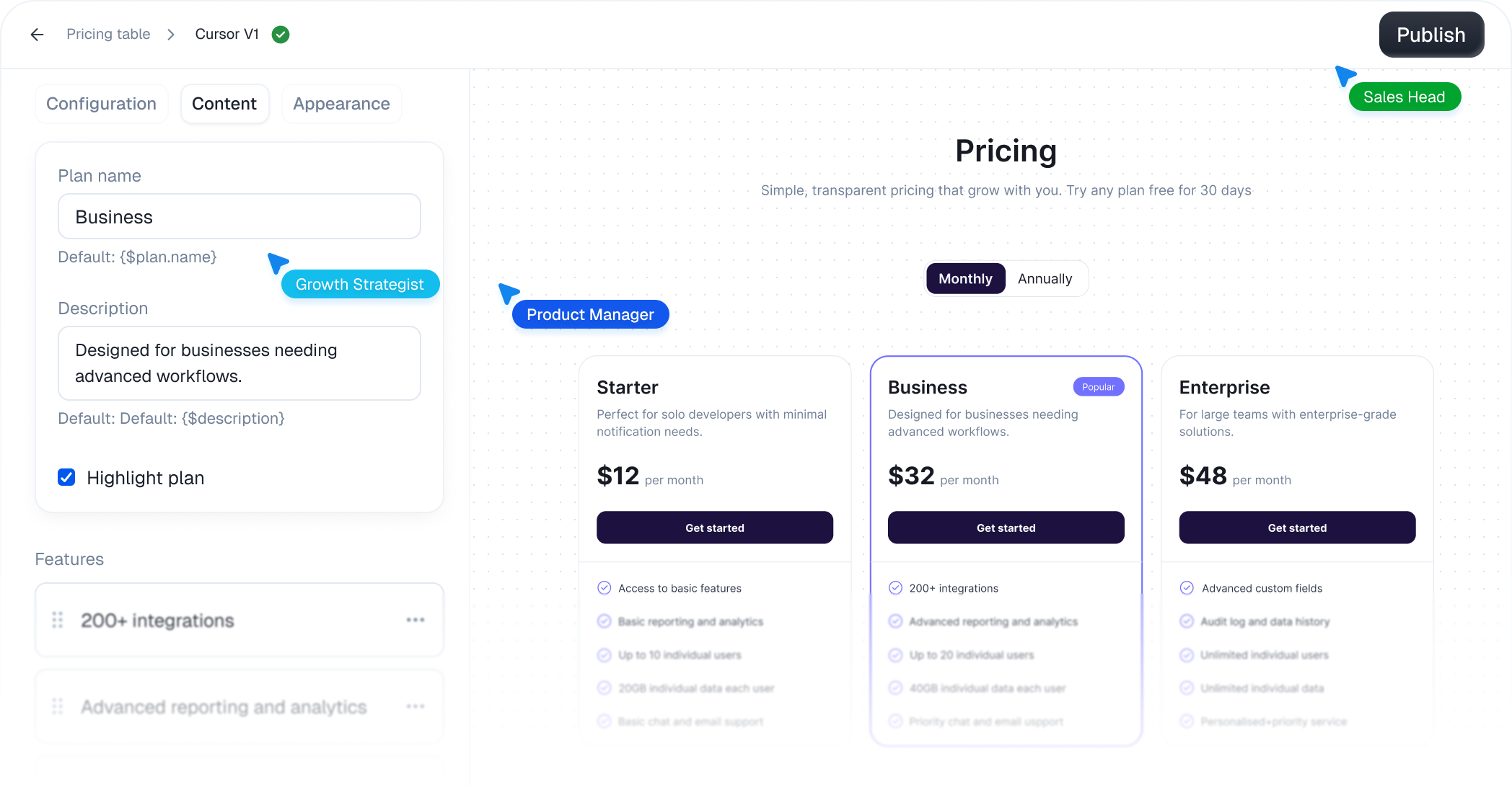 pricingtable